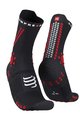 COMPRESSPORT Cyklistické ponožky klasické - PRO RACING 4.0 TRAIL - červená/černá