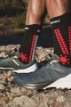 COMPRESSPORT Cyklistické ponožky klasické - PRO RACING 4.0 TRAIL - červená/černá