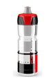 ELITE Cyklistická láhev na vodu - CRYSTAL OMBRA 750 ml - transparentní/červená/černá