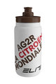 ELITE Cyklistická láhev na vodu - FLY AG2R 550ml - bílá/hnědá