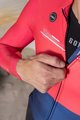 GOBIK Cyklistický dres s dlouhým rukávem zimní - SUPERCOBBLE - modrá/červená