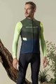 GOBIK Cyklistický dres s dlouhým rukávem zimní - COBBLE - antracitová/zelená/modrá