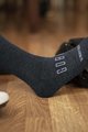 GOBIK Cyklistické ponožky klasické - WINTER MERINO - šedá