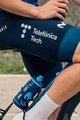 GOBIK Cyklistické kalhoty krátké s laclem - MOVISTAR 2023 MATT - bílá/modrá