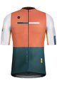 GOBIK Cyklistický dres s krátkým rukávem - ATTITUDE 2.0  - zelená/bílá/oranžová