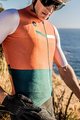 GOBIK Cyklistický dres s krátkým rukávem - ATTITUDE 2.0  - zelená/bílá/oranžová