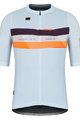 GOBIK Cyklistický dres s krátkým rukávem - STARK - světle modrá/bordó/oranžová