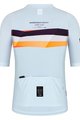 GOBIK Cyklistický dres s krátkým rukávem - STARK - světle modrá/bordó/oranžová