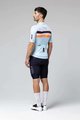 GOBIK Cyklistický dres s krátkým rukávem - STARK - světle modrá/bordó/oranžová
