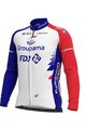 ALÉ Cyklistický dres s dlouhým rukávem zimní - GROUPAMA FDJ 2021 - červená/modrá/bílá