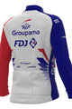 ALÉ Cyklistický dres s dlouhým rukávem zimní - GROUPAMA FDJ 2021 - červená/modrá/bílá