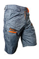 HAVEN Cyklistické kalhoty krátké bez laclu - WANDERER II - oranžová/šedá