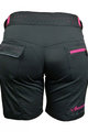 HAVEN Cyklistické kalhoty krátké bez laclu - AMAZON LADY - černá/růžová