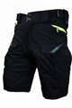 HAVEN Cyklistické kalhoty krátké bez laclu - CUBES BLACKIES - zelená/černá