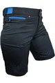 HAVEN Cyklistické kalhoty krátké bez laclu - AMAZON LADY - černá/modrá