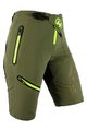 HAVEN Cyklistické kalhoty krátké bez laclu - ENERGY LADY - zelená/žlutá