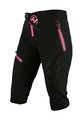 HAVEN Cyklistické kalhoty krátké bez laclu - ENERGY THREEQ 3/4 W - růžová/černá