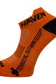 HAVEN Cyklistické ponožky kotníkové - SNAKE SILVER NEO - oranžová/černá