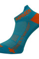 HAVEN Cyklistické ponožky kotníkové - SNAKE SILVER NEO - oranžová/modrá