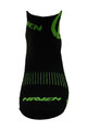 HAVEN Cyklistické ponožky klasické - LITE SILVER NEO - zelená/černá