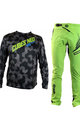 HAVEN Cyklistický MTB dres a kalhoty - CUBES NEO LONG III - černá/zelená