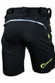 HAVEN Cyklistické kalhoty krátké bez laclu - CUBES BLACKIES - zelená/černá
