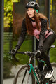 HOLOKOLO Cyklistický zimní dres a kalhoty - PEONY LADY WINTER  - růžová/černá