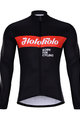 HOLOKOLO Cyklistický dres s dlouhým rukávem zimní - OBSIDIAN WINTER  - černá/červená