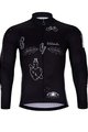 HOLOKOLO Cyklistický dres s dlouhým rukávem zimní - BLACK OUT WINTER - černá
