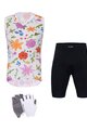 HOLOKOLO Cyklistický mega set - FLORAL ELITE LADY - bílá/černá/vícebarevná
