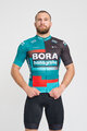 BONAVELO Cyklistický dres s krátkým rukávem - BORA 2023 - černá/zelená/červená