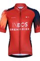 BONAVELO Cyklistický dres s krátkým rukávem - INEOS 2025 KIDS - červená/modrá
