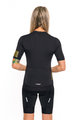 HOLOKOLO Cyklistický dres s krátkým rukávem - VICTORIOUS GOLD LADY - černá