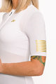 HOLOKOLO Cyklistický dres s krátkým rukávem - VICTORIOUS GOLD LADY - bílá