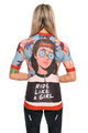 HOLOKOLO Cyklistický dres s krátkým rukávem - BLOOM ELITE LADY - hnědá/vícebarevná