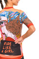 HOLOKOLO Cyklistický dres s krátkým rukávem - FREE ELITE LADY - oranžová/vícebarevná