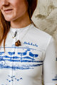 HOLOKOLO Cyklistický dres s krátkým rukávem - EXPLORE ELITE LADY - modrá/bílá