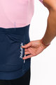 HOLOKOLO Cyklistický dres s krátkým rukávem - VIBES LADY - modrá/růžová