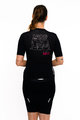 HOLOKOLO Cyklistický dres s krátkým rukávem - SUPPORT ELITE LADY - růžová/bílá/černá