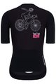 HOLOKOLO Cyklistický dres s krátkým rukávem - ICON ELITE LADY - černá/bílá/růžová