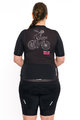 HOLOKOLO Cyklistický dres s krátkým rukávem - ICON ELITE LADY - černá/bílá/růžová