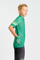 HOLOKOLO Cyklistický dres s krátkým rukávem - FLOW JUNIOR - zelená/vícebarevná