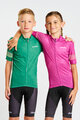 HOLOKOLO Cyklistický dres s krátkým rukávem - FLOW JUNIOR - zelená/vícebarevná