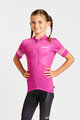 HOLOKOLO Cyklistický dres s krátkým rukávem - FLOW JUNIOR - růžová/vícebarevná