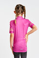 HOLOKOLO Cyklistický dres s krátkým rukávem - FLOW JUNIOR - růžová/vícebarevná