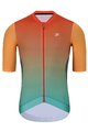 HOLOKOLO Cyklistický dres s krátkým rukávem - INFINITY - zelená/červená/oranžová