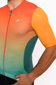 HOLOKOLO Cyklistický dres s krátkým rukávem - INFINITY - oranžová/zelená/červená