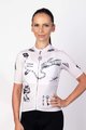 HOLOKOLO Cyklistický dres s krátkým rukávem - TATTOO ELITE LADY - ivory/černá