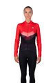 HOLOKOLO Cyklistický dres s dlouhým rukávem zimní - ARROW LADY WINTER - červená/černá