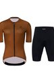 HOLOKOLO Cyklistický krátký dres a krátké kalhoty - VICTORIOUS LADY - černá/hnědá